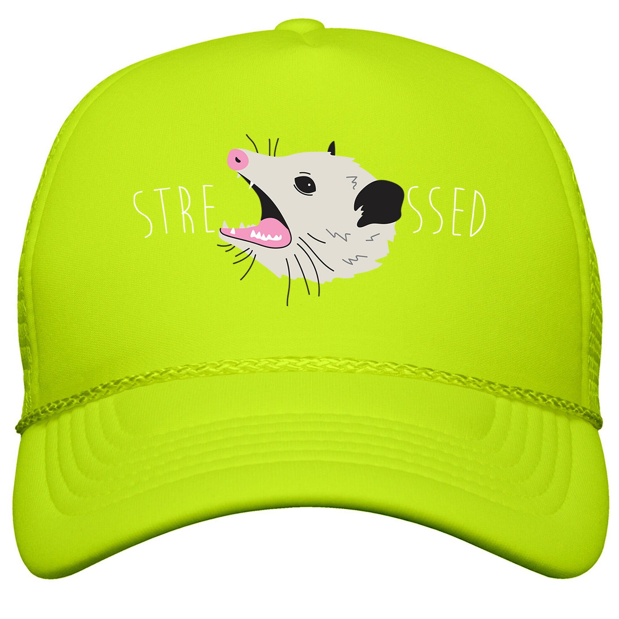 Stressed Opossum Snapback Trucker Hat