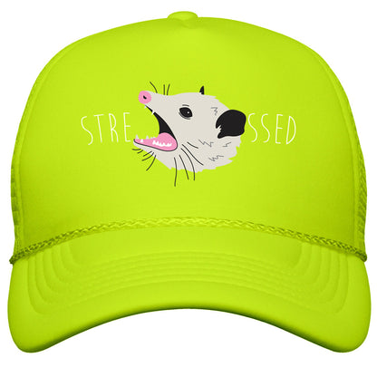 Stressed Opossum Snapback Trucker Hat