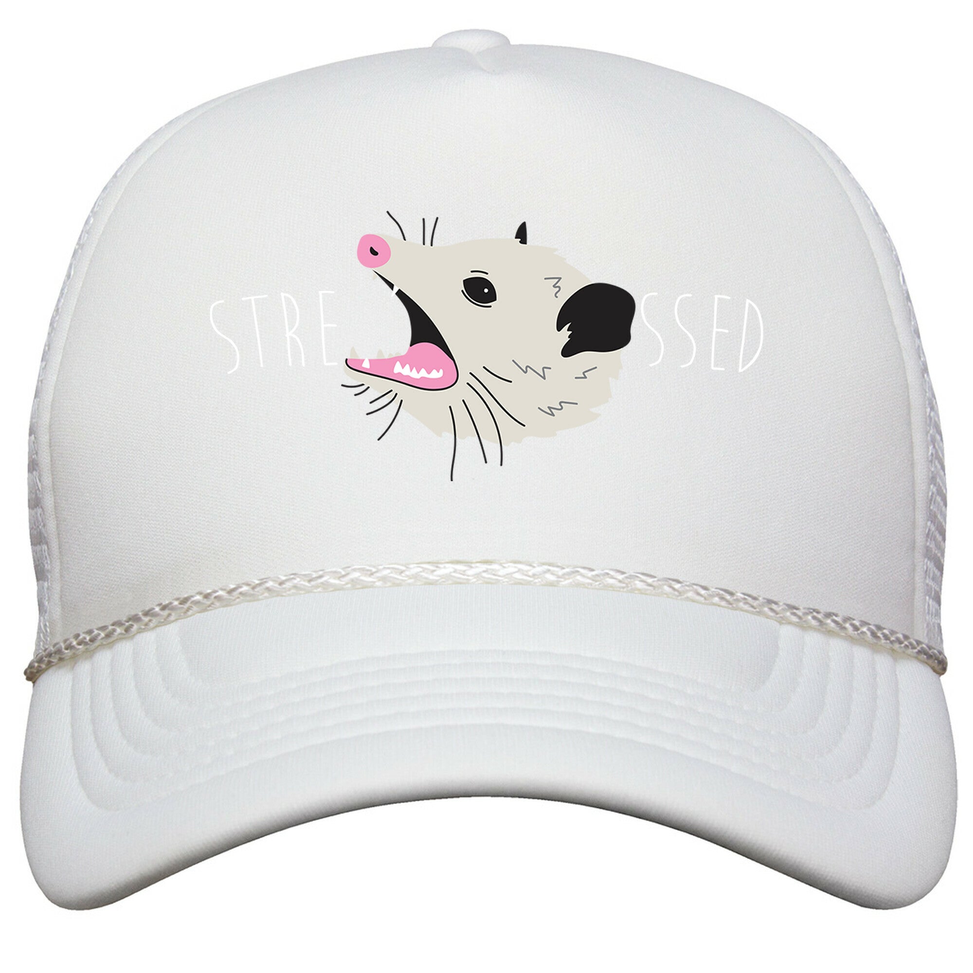 Stressed Opossum Snapback Trucker Hat