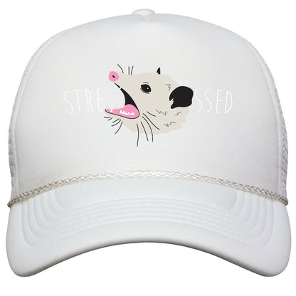 Stressed Opossum Snapback Trucker Hat