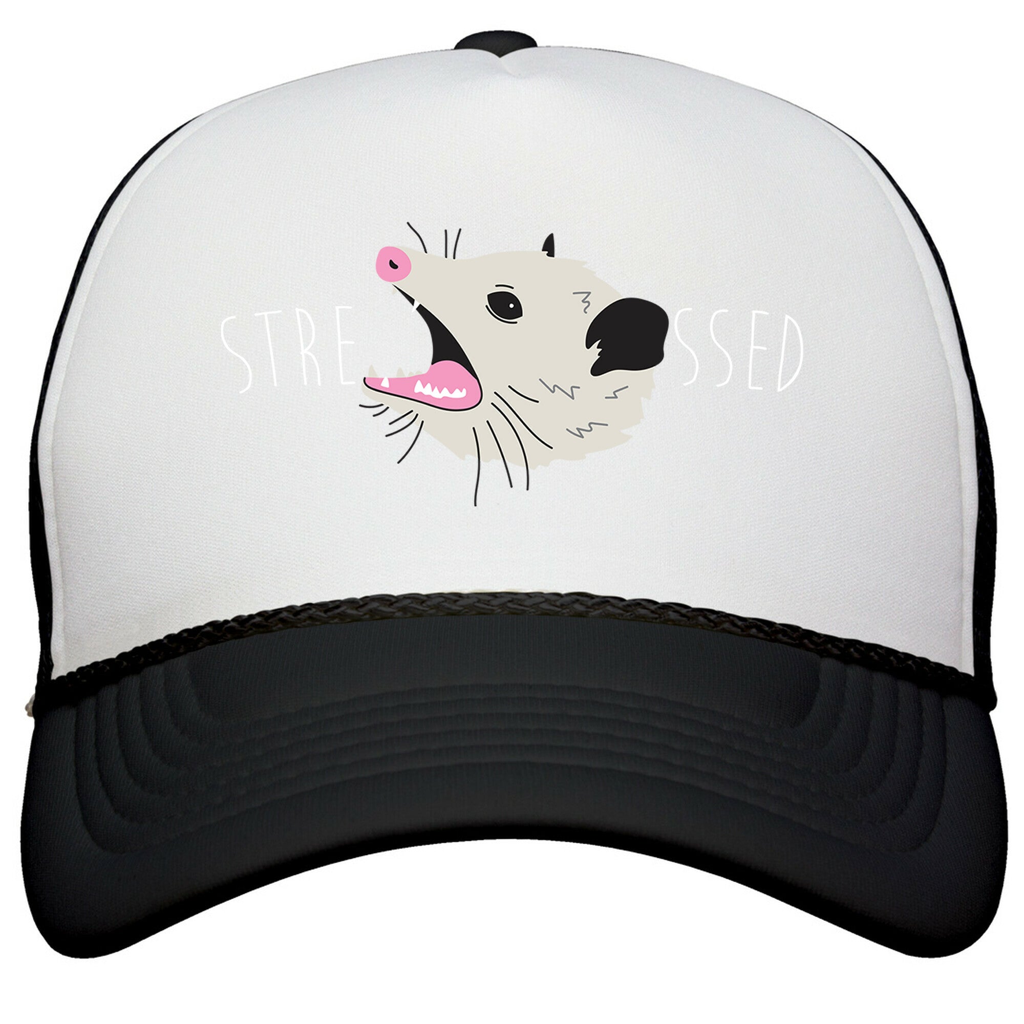 Stressed Opossum Snapback Trucker Hat