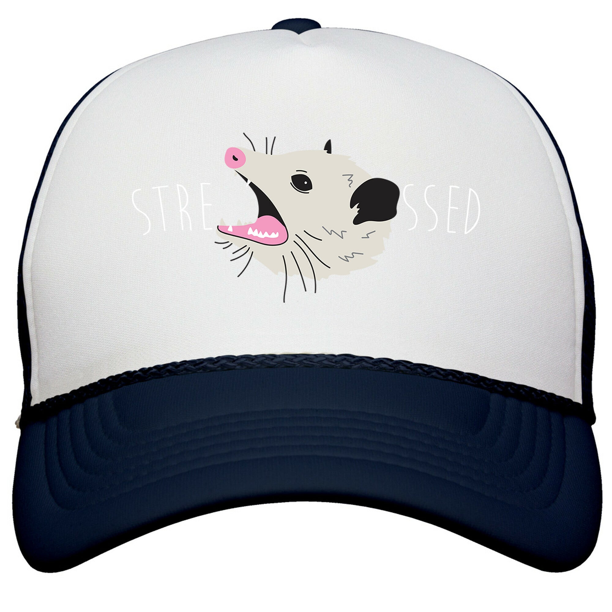 Stressed Opossum Snapback Trucker Hat