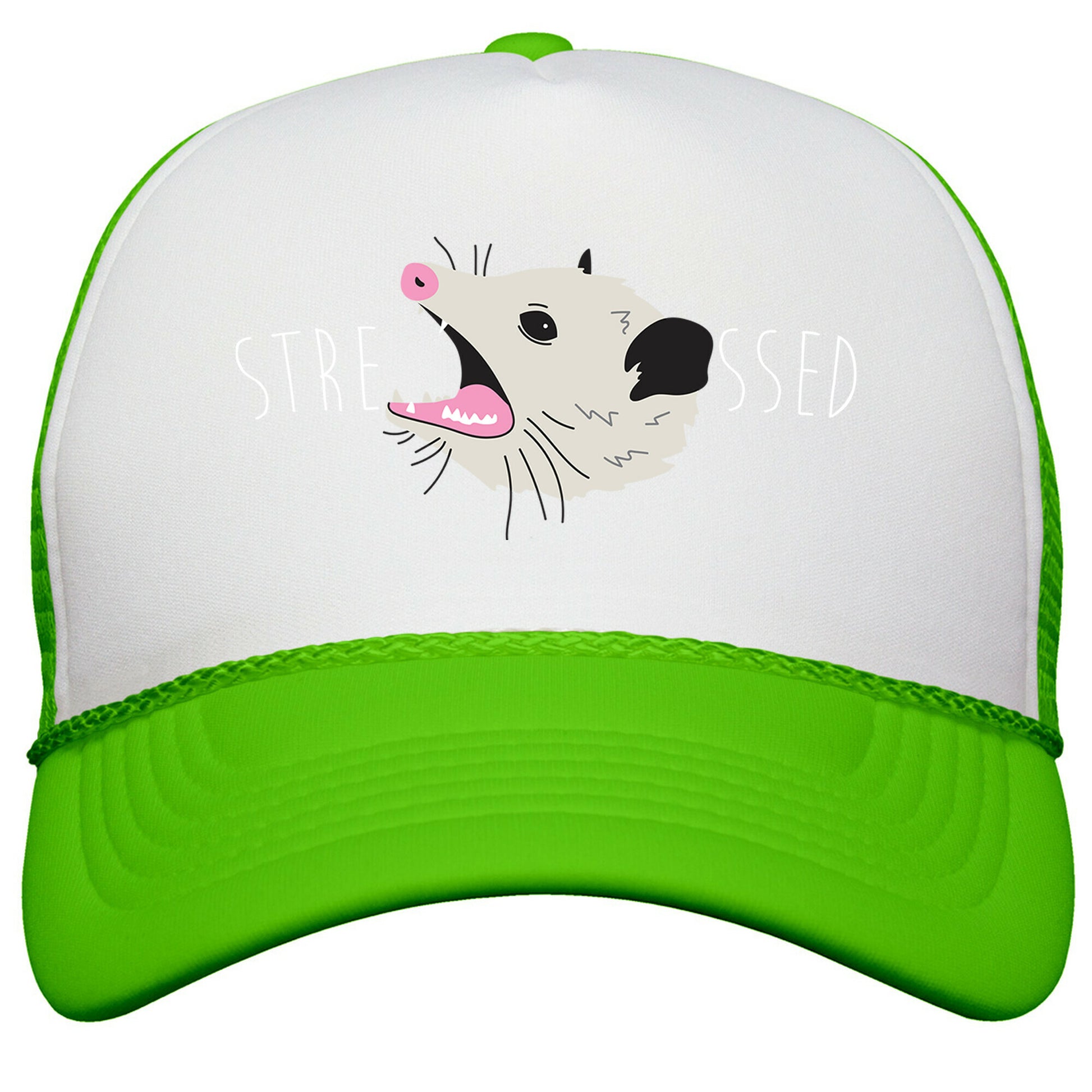 Stressed Opossum Snapback Trucker Hat