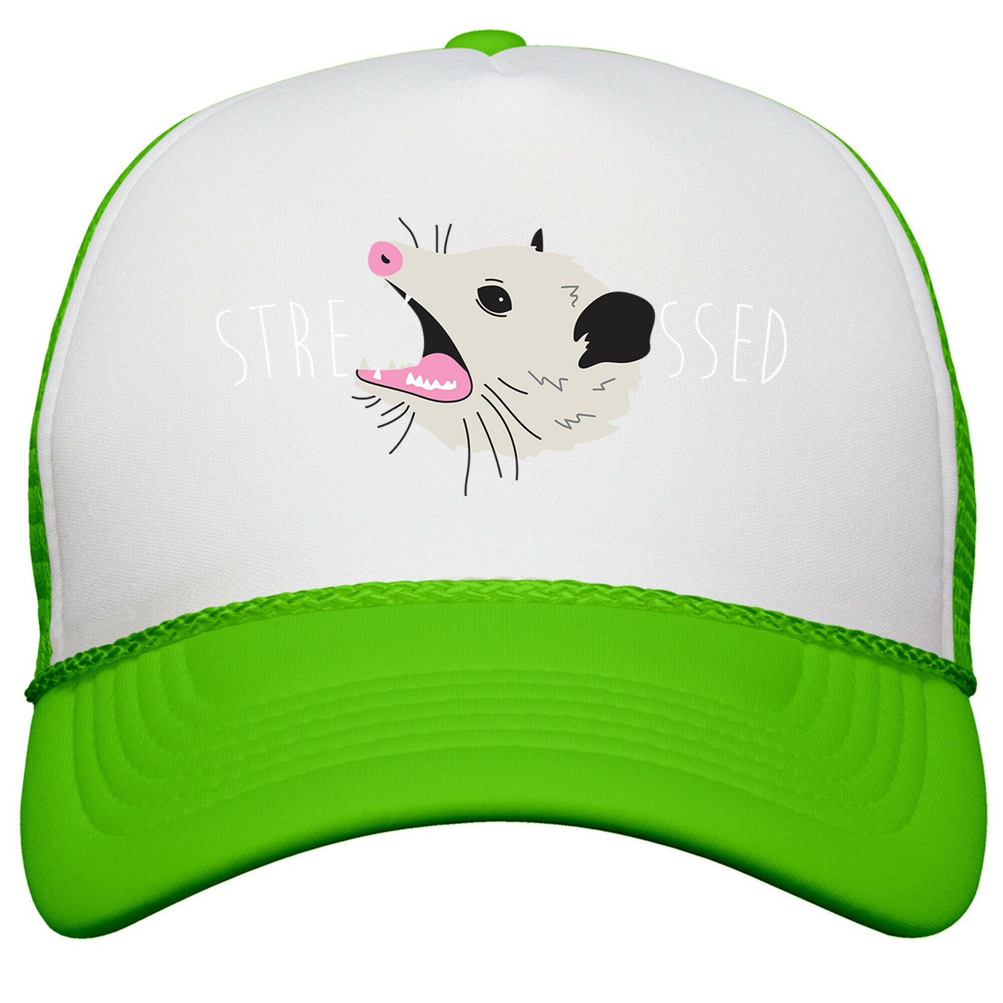Stressed Opossum Snapback Trucker Hat