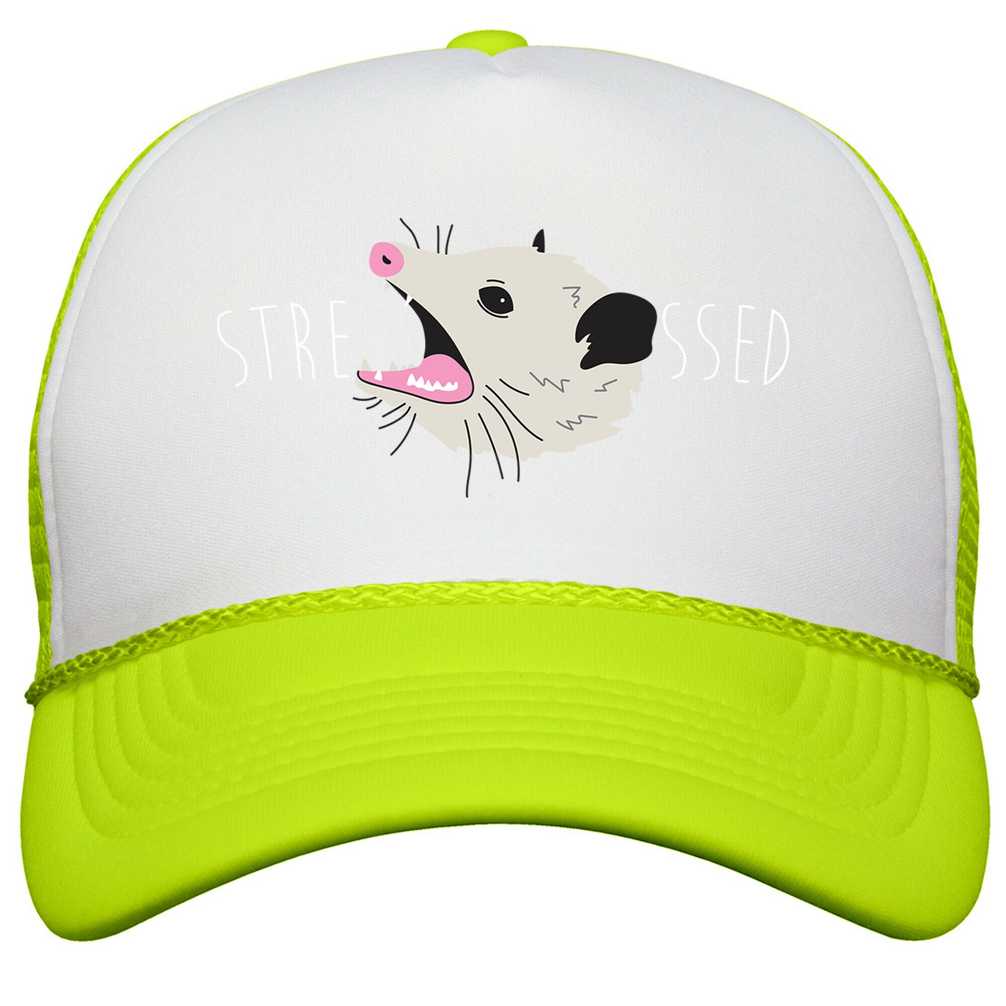 Stressed Opossum Snapback Trucker Hat