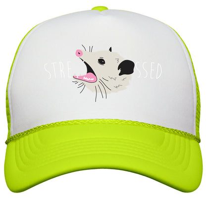 Stressed Opossum Snapback Trucker Hat