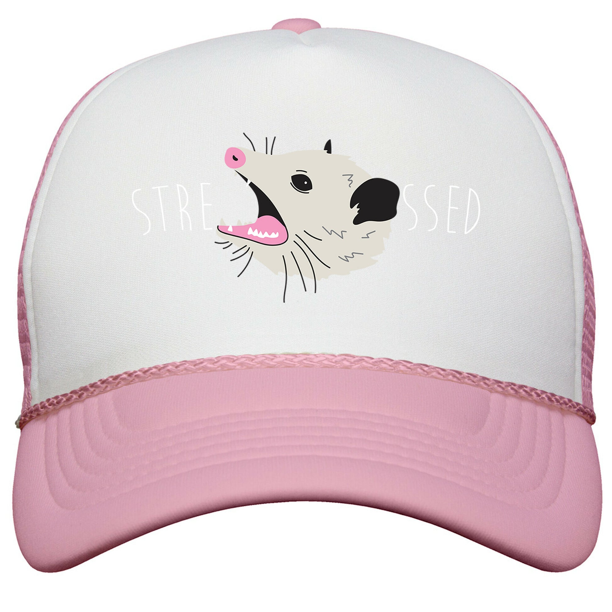 Stressed Opossum Snapback Trucker Hat