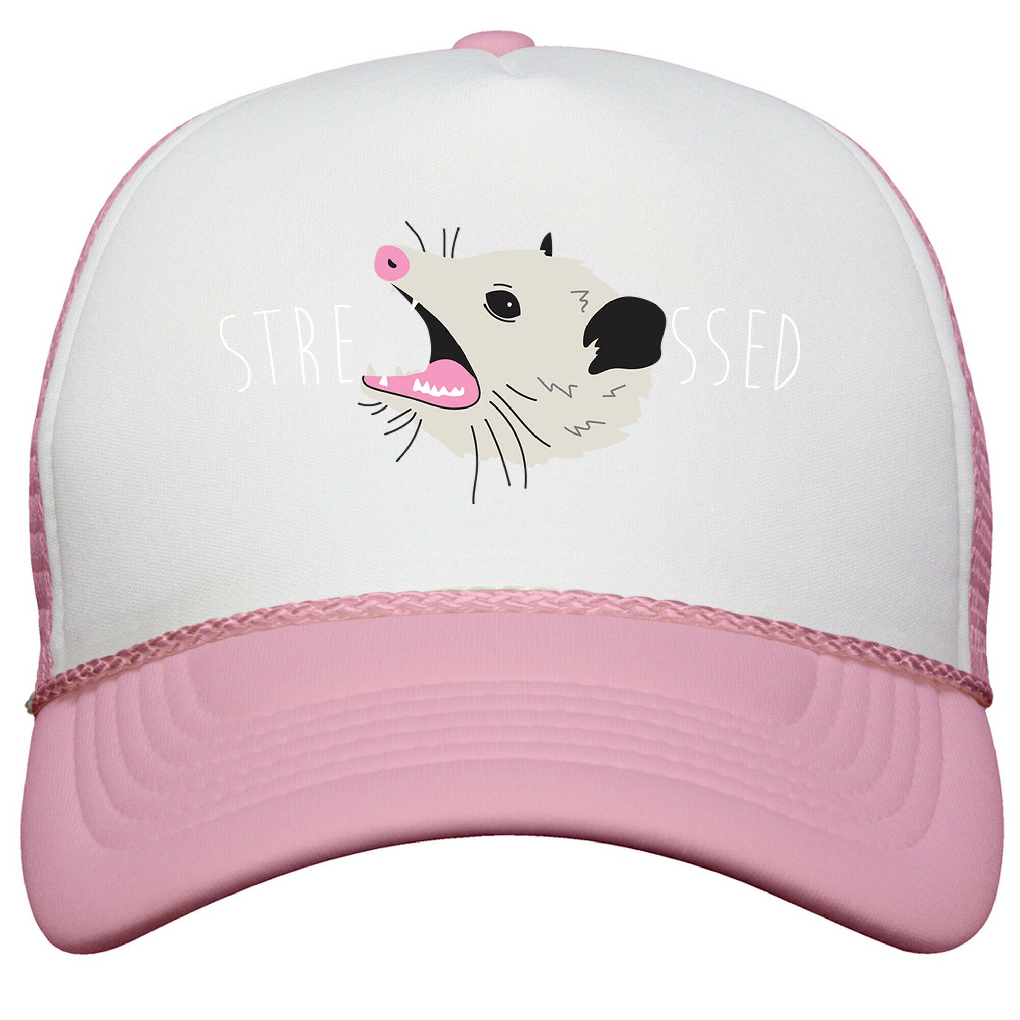 Stressed Opossum Snapback Trucker Hat