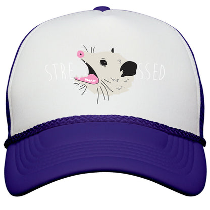 Stressed Opossum Snapback Trucker Hat