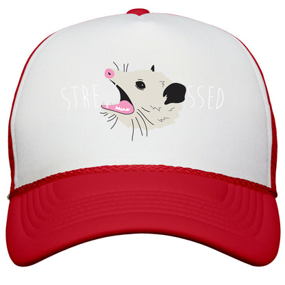 Stressed Opossum Snapback Trucker Hat