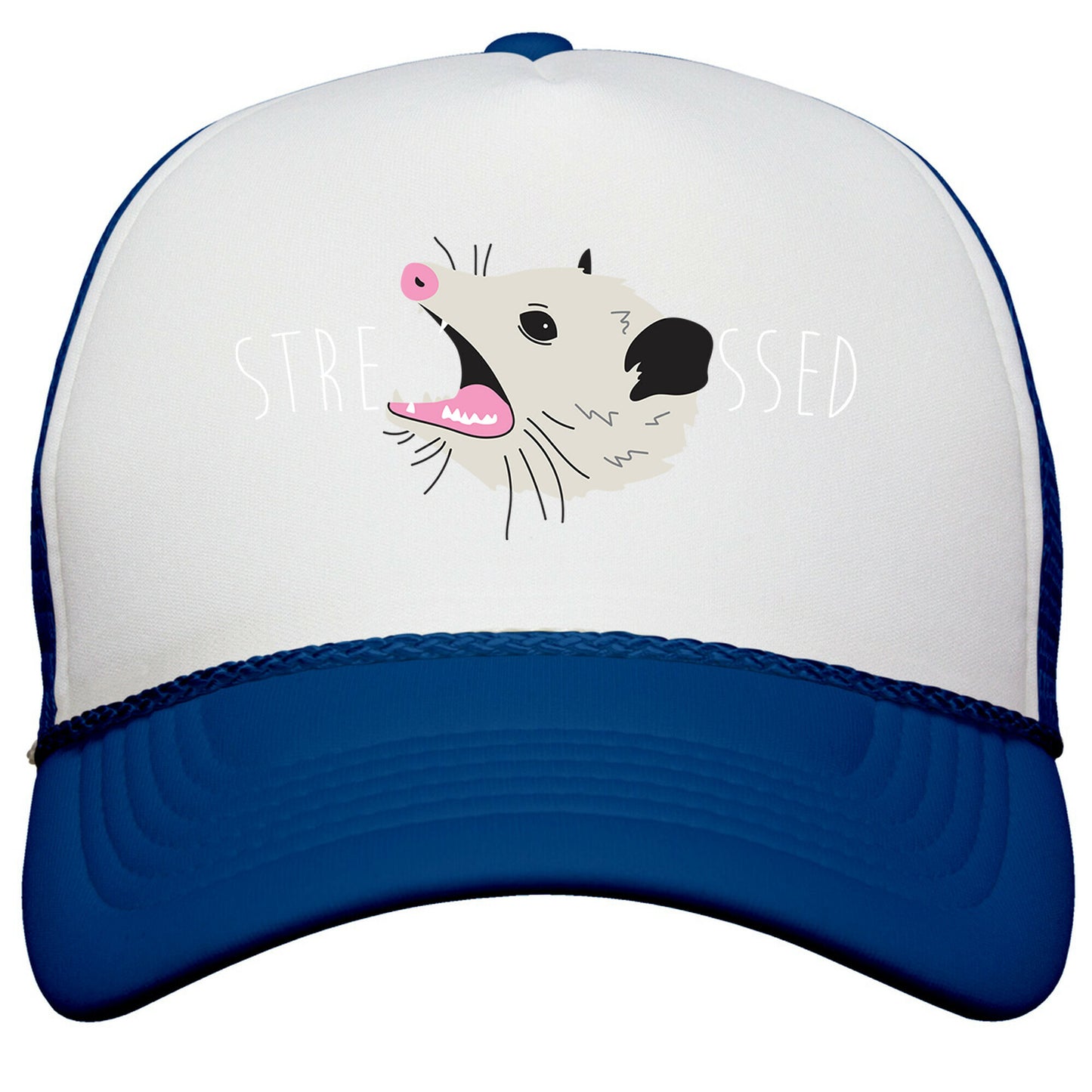 Stressed Opossum Snapback Trucker Hat
