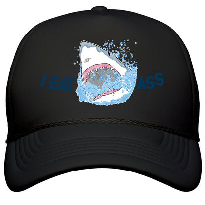 I Eat Ass Shark Snapback Trucker Hat