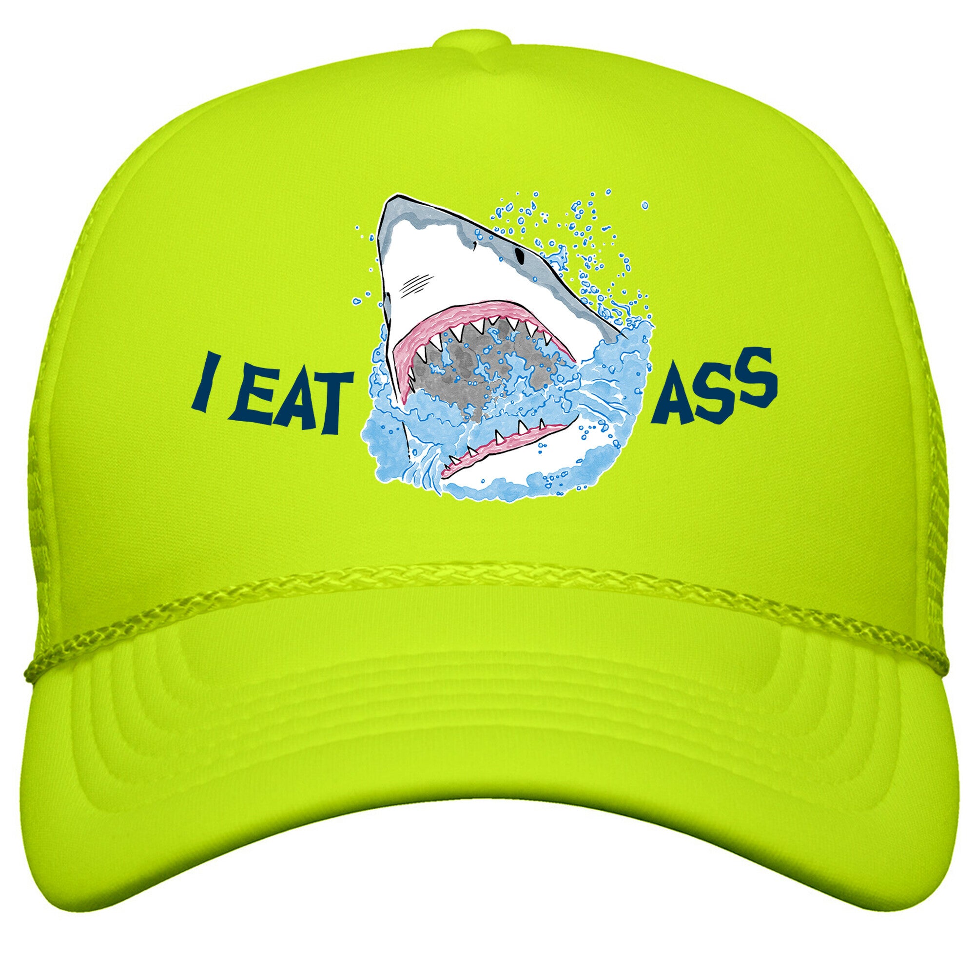 I Eat Ass Shark Snapback Trucker Hat