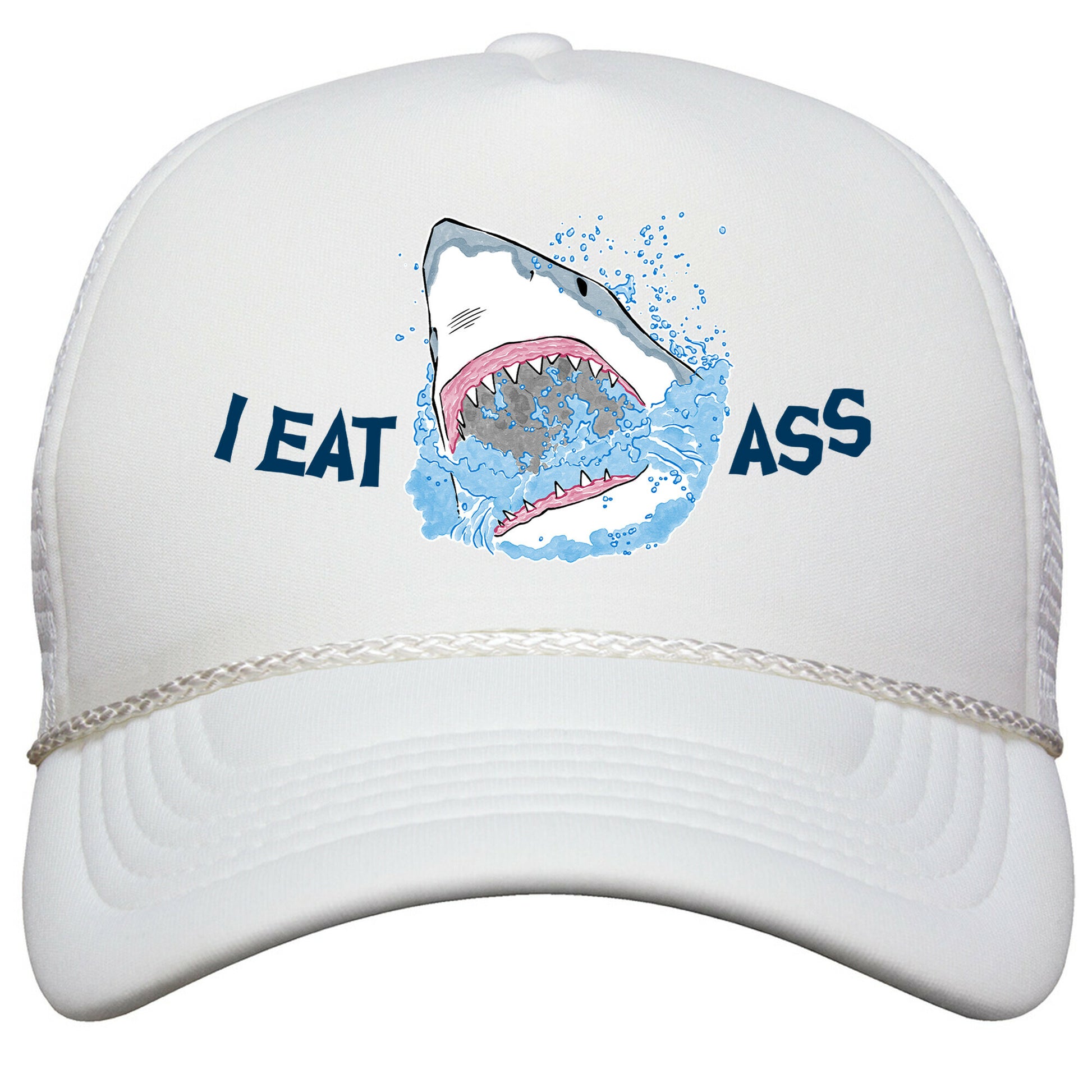 I Eat Ass Shark Snapback Trucker Hat