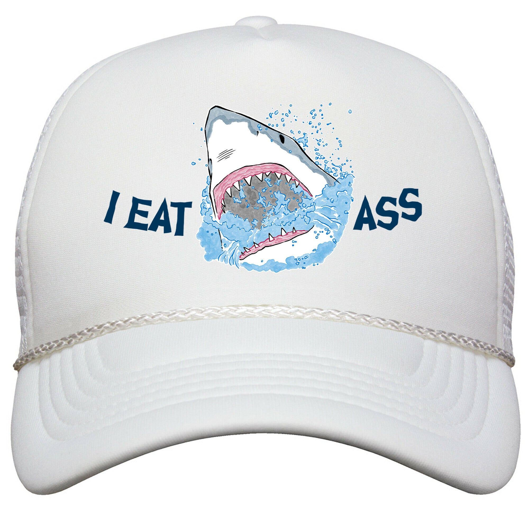 I Eat Ass Shark Snapback Trucker Hat