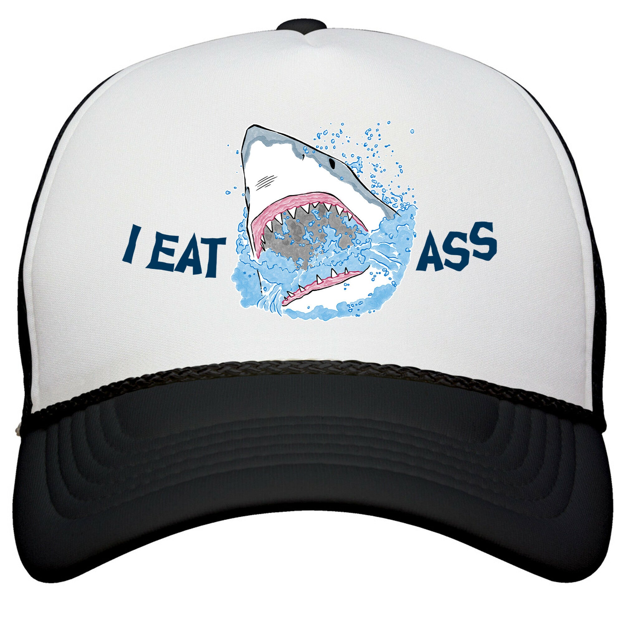 I Eat Ass Shark Snapback Trucker Hat