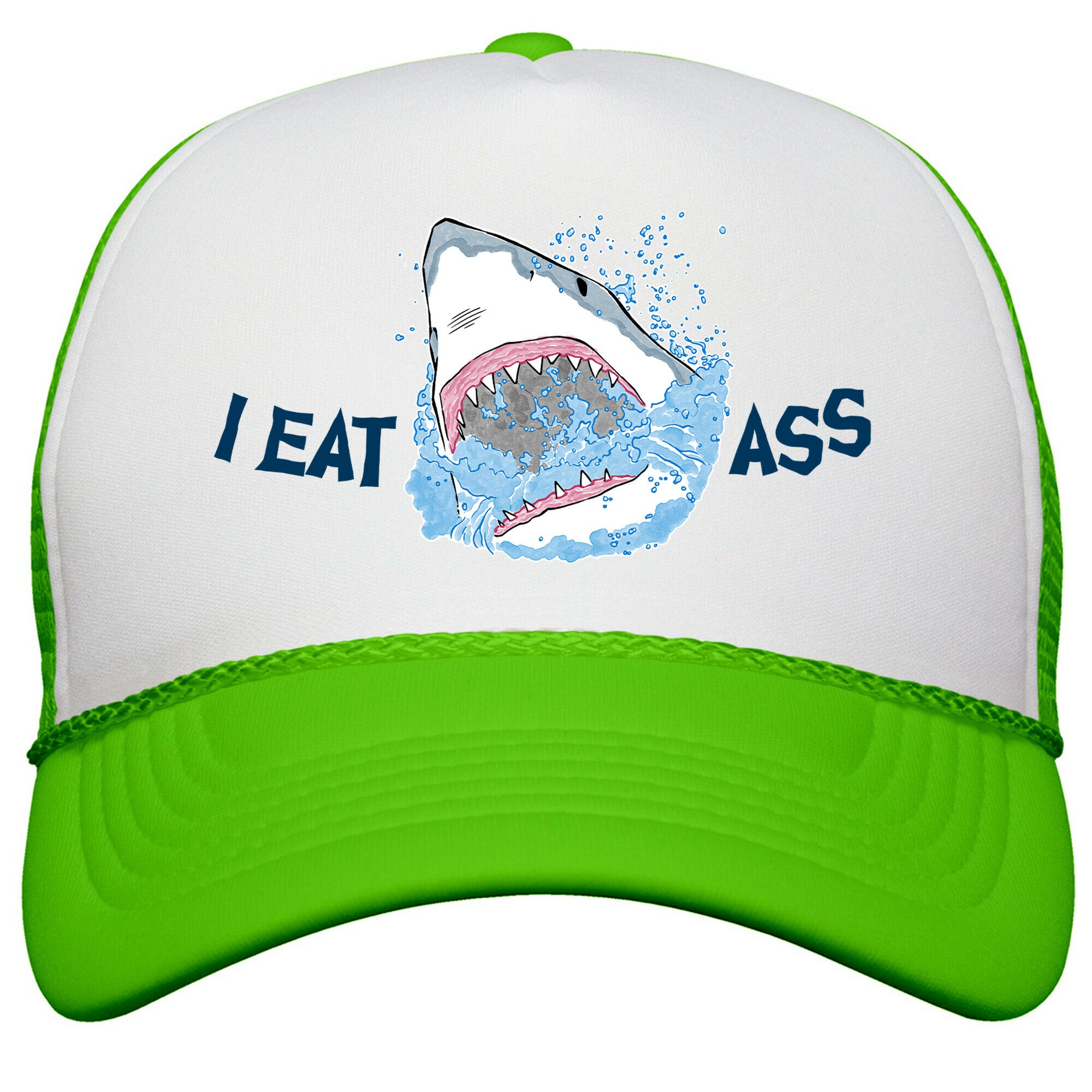 I Eat Ass Shark Snapback Trucker Hat