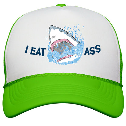 I Eat Ass Shark Snapback Trucker Hat