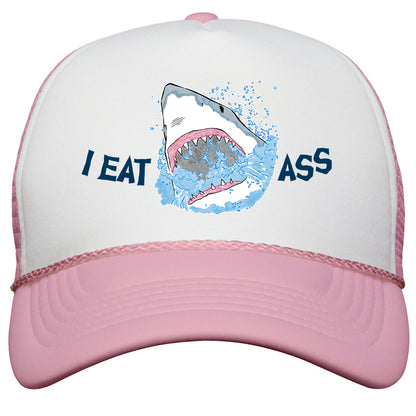 I Eat Ass Shark Snapback Trucker Hat