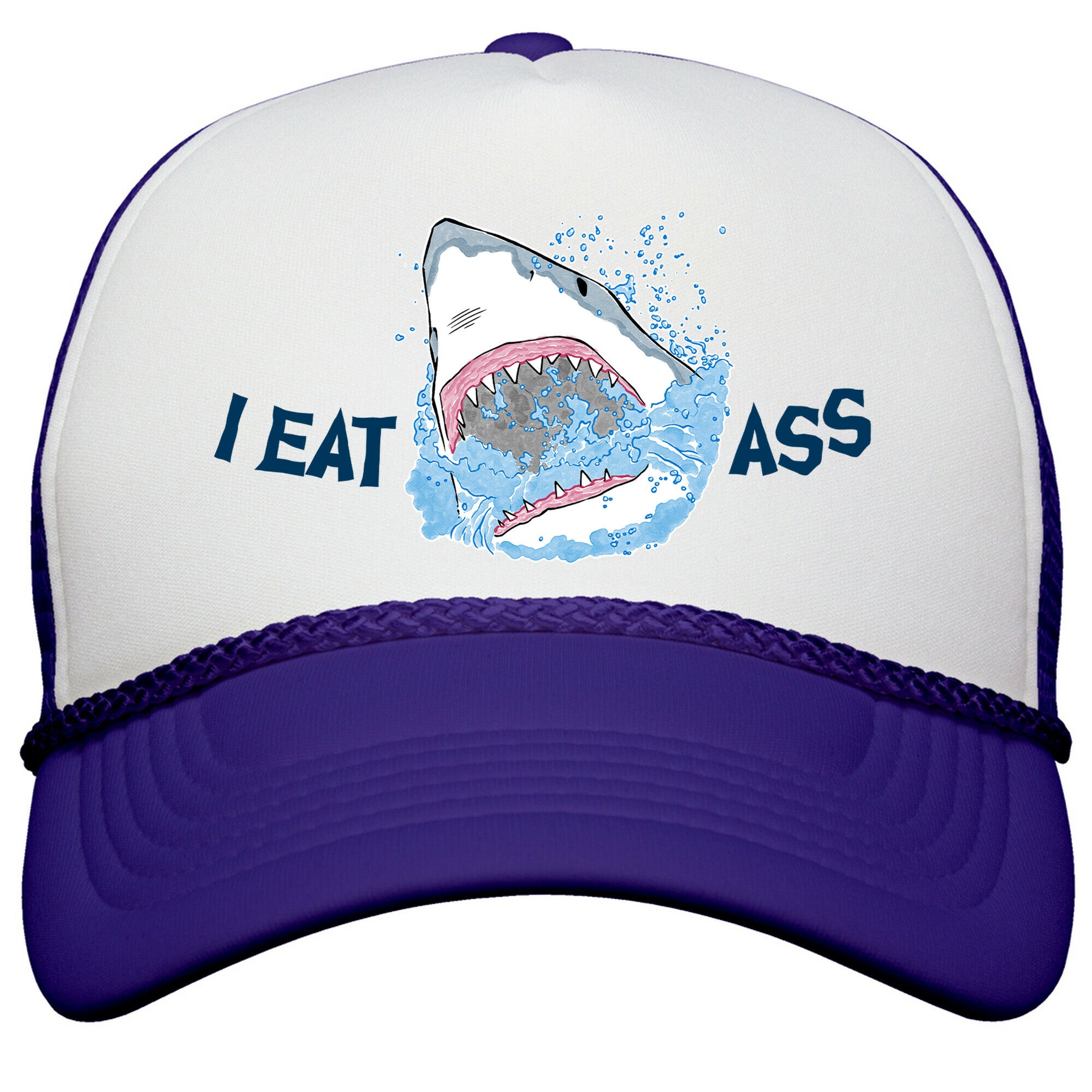 I Eat Ass Shark Snapback Trucker Hat