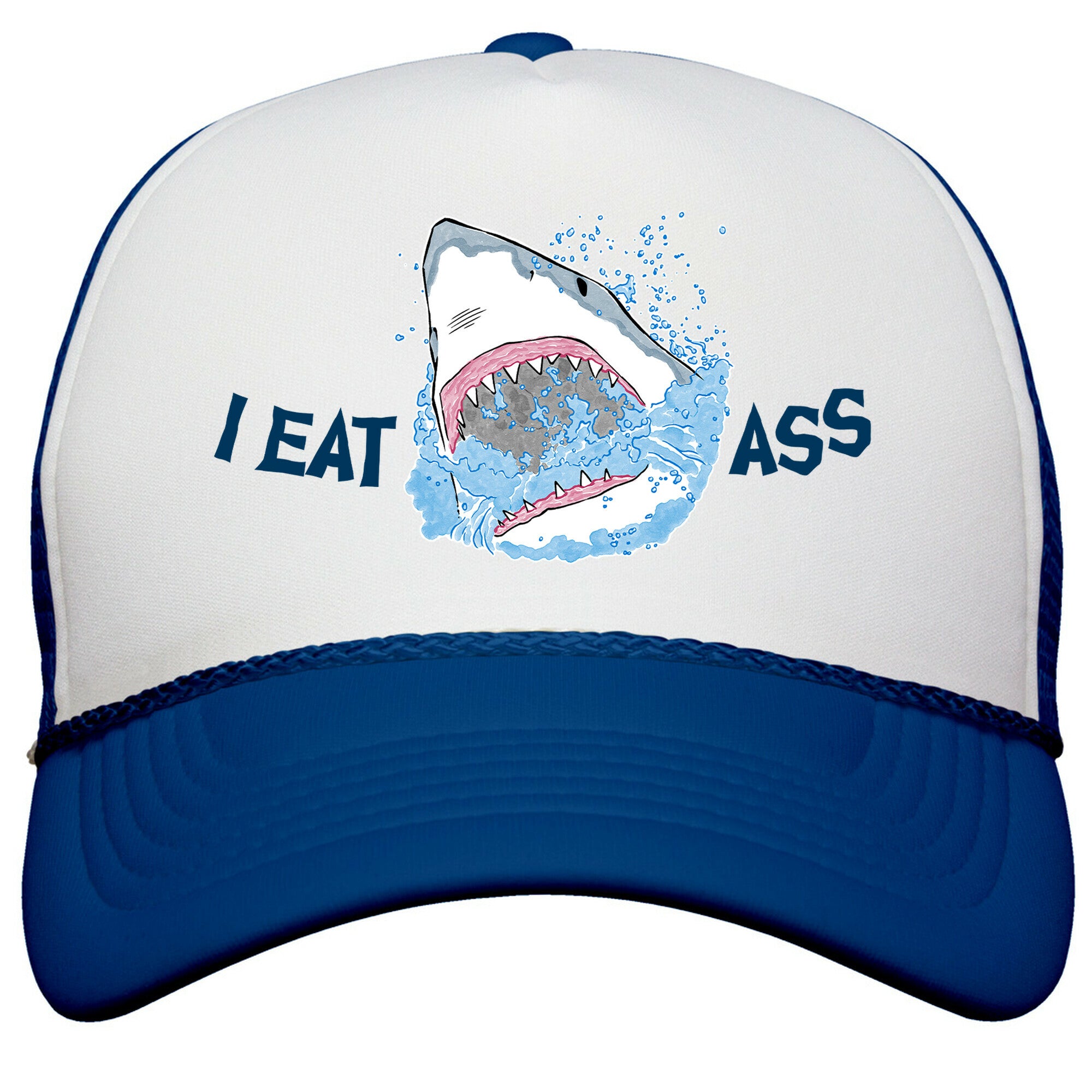 I Eat Ass Shark Snapback Trucker Hat