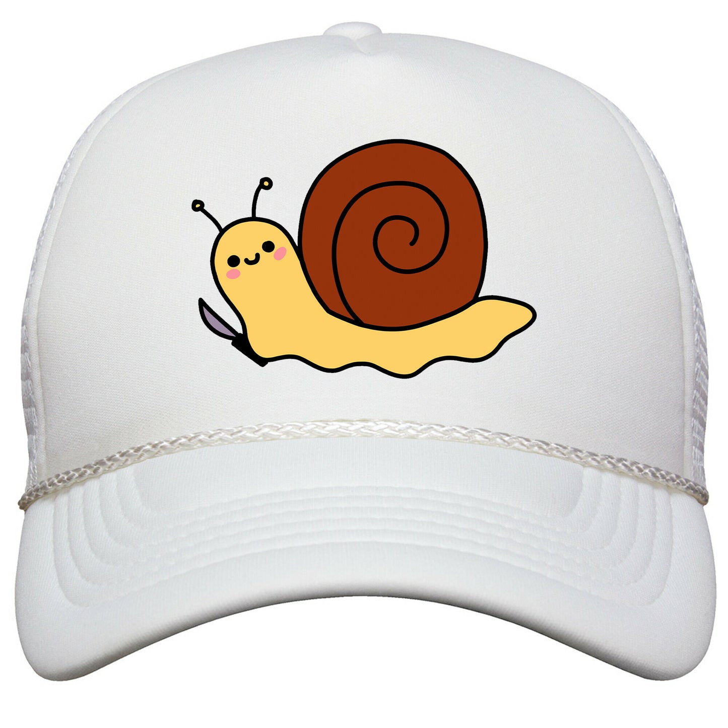 Snail With Knife Snapback Trucker Hat