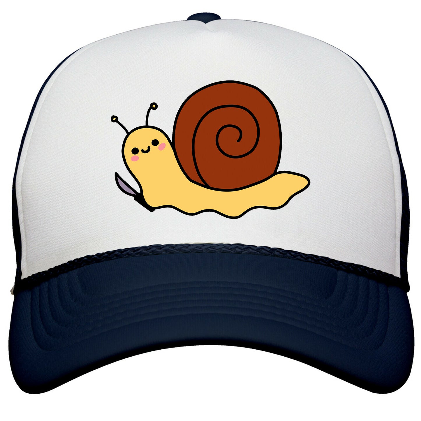 Snail With Knife Snapback Trucker Hat