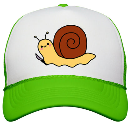 Snail With Knife Snapback Trucker Hat