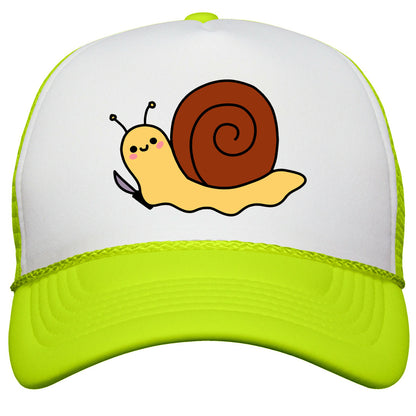 Snail With Knife Snapback Trucker Hat