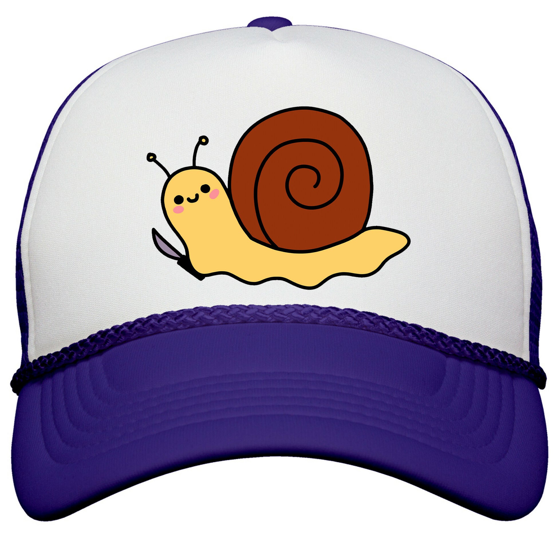 Snail With Knife Snapback Trucker Hat