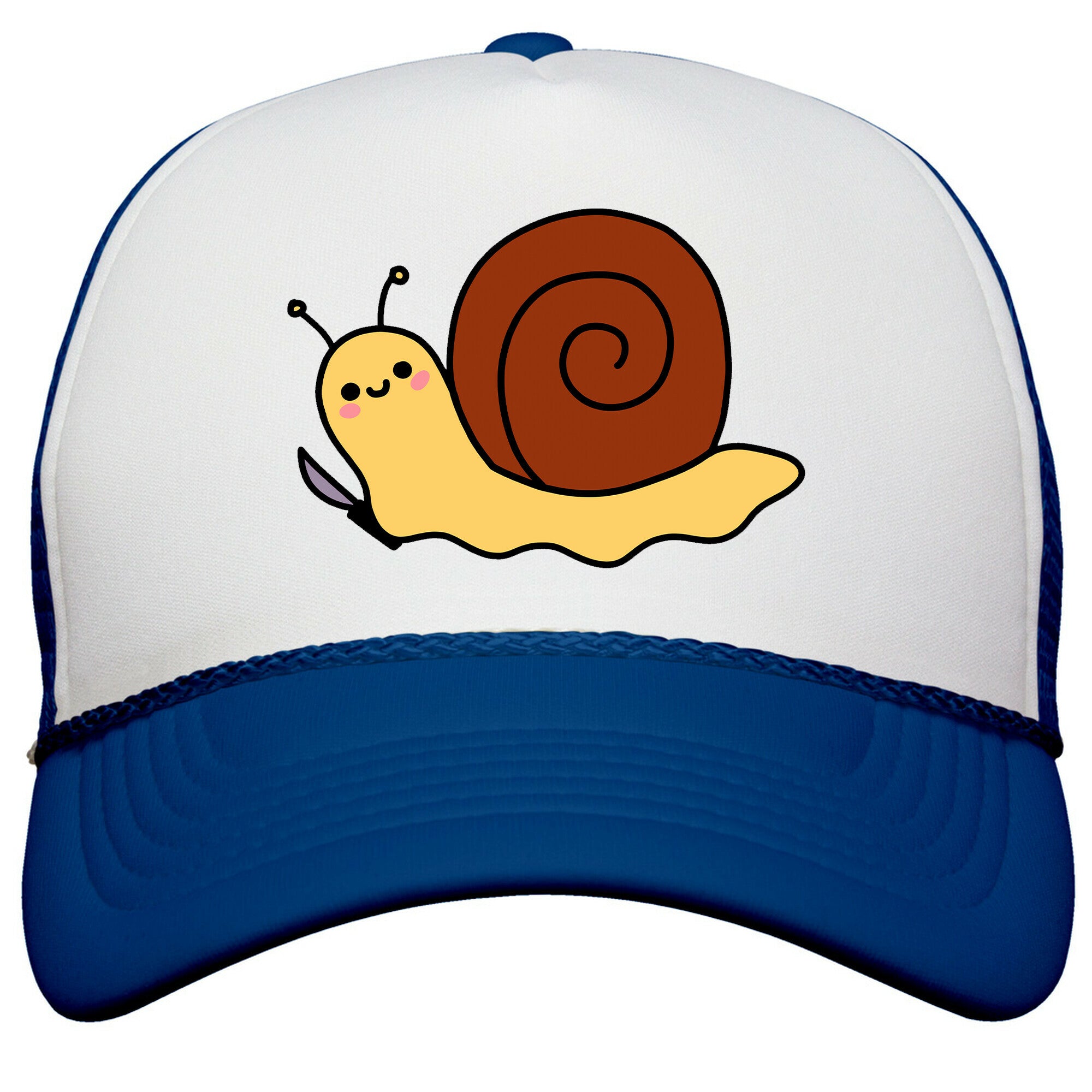 Snail With Knife Snapback Trucker Hat