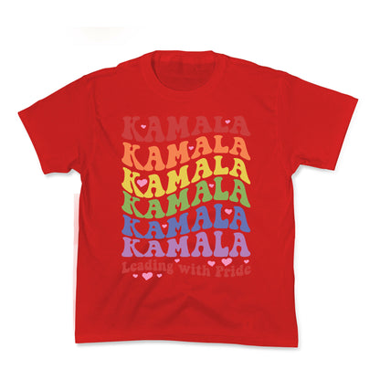 Kamala Leading With Pride Kids Tee
