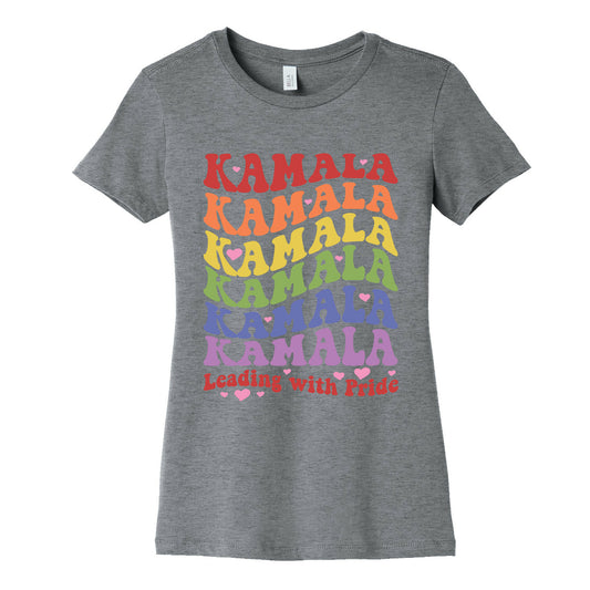 Kamala Leading With Pride Womens Cotton Tee