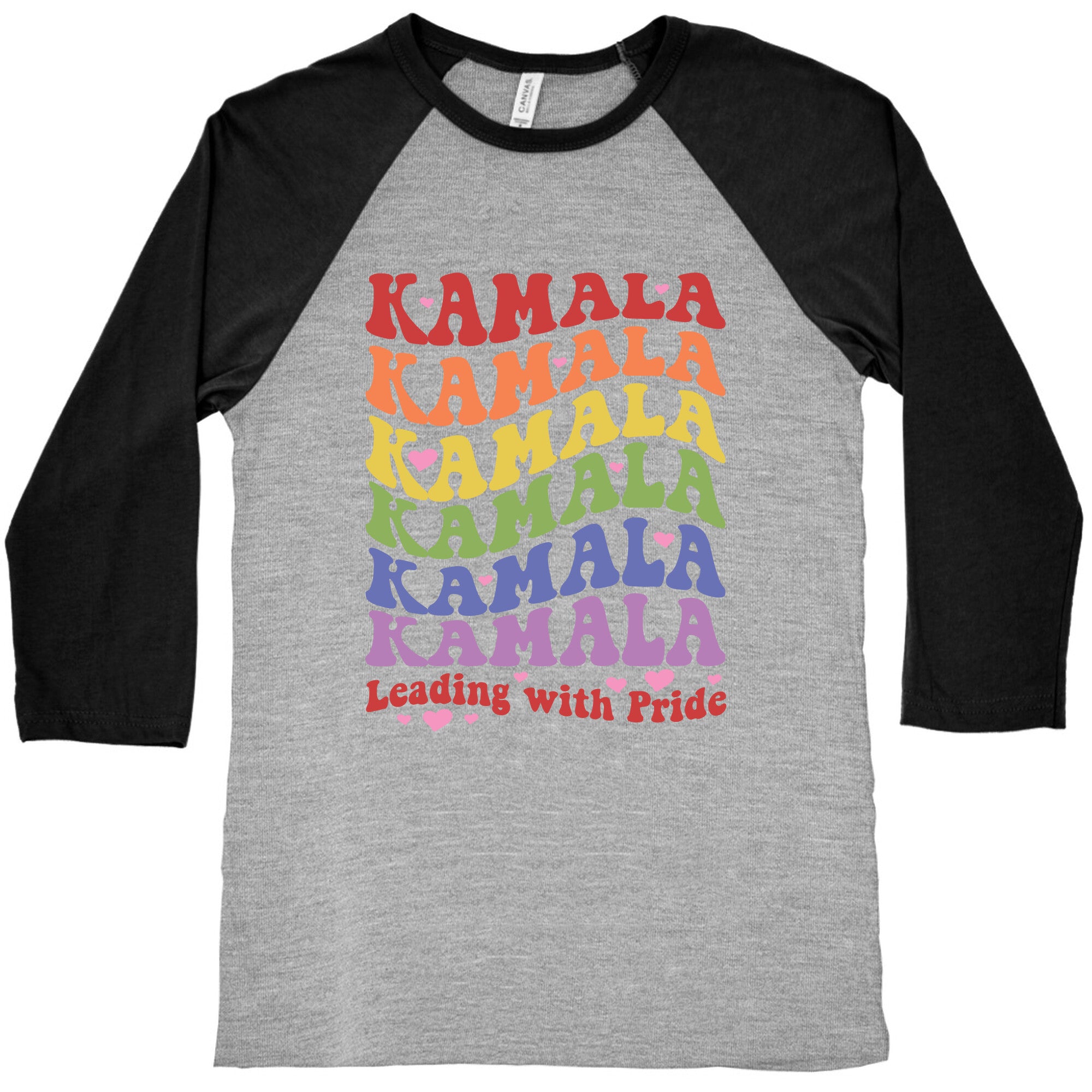 Kamala Leading With Pride Baseball Tee
