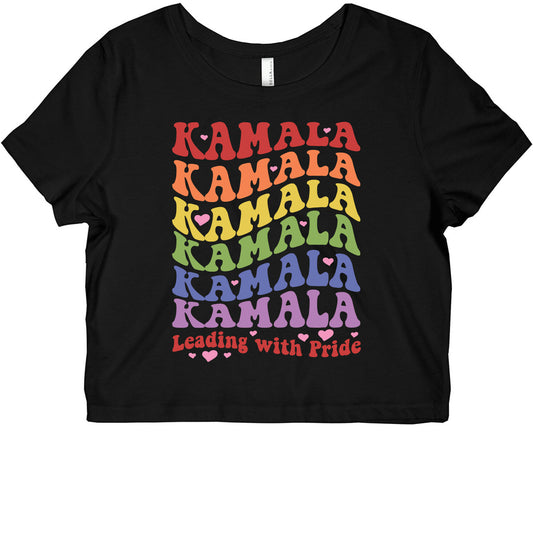 Kamala Leading With Pride Graphic Baby Tee