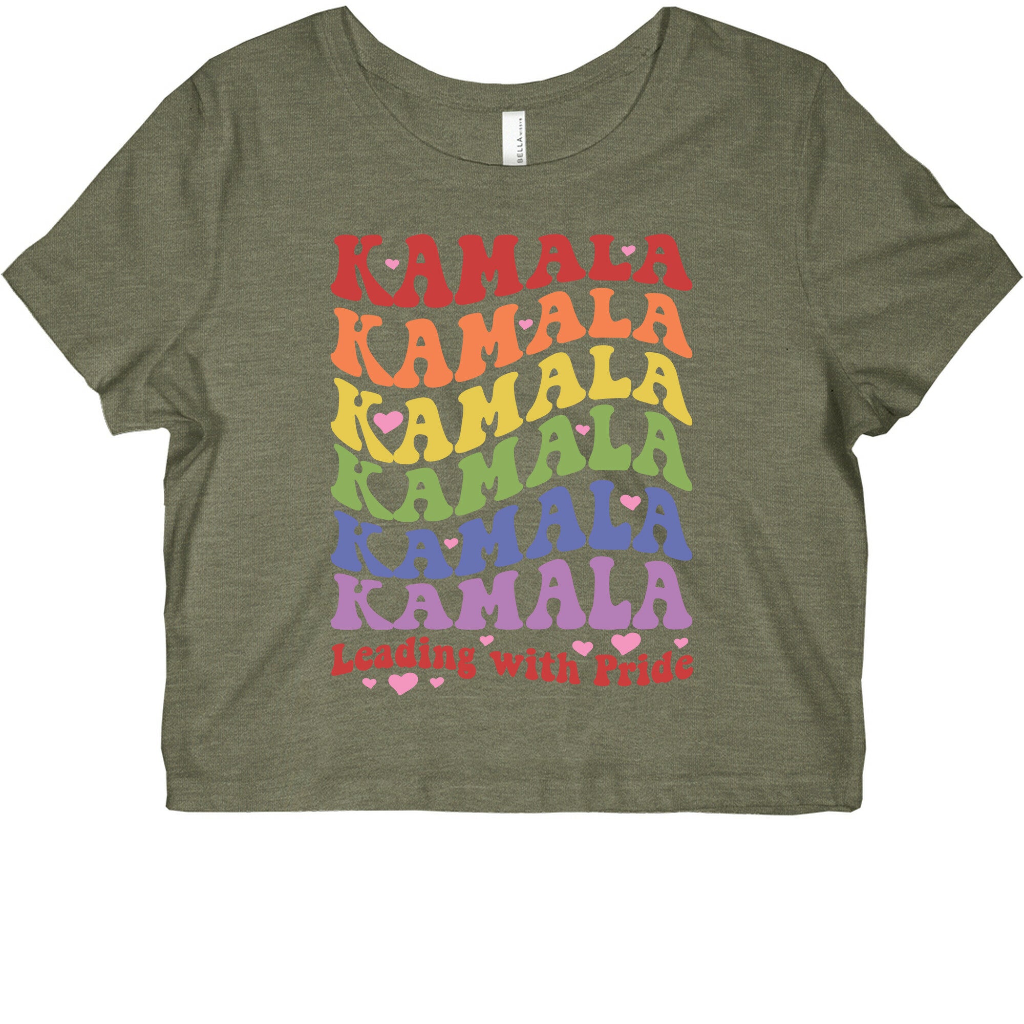 Kamala Leading With Pride Graphic Baby Tee