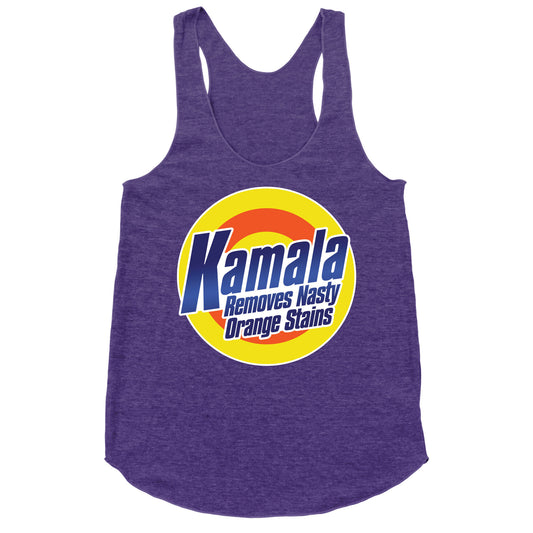 Kamala Removes Nasty Orange Stains Racerback Tank
