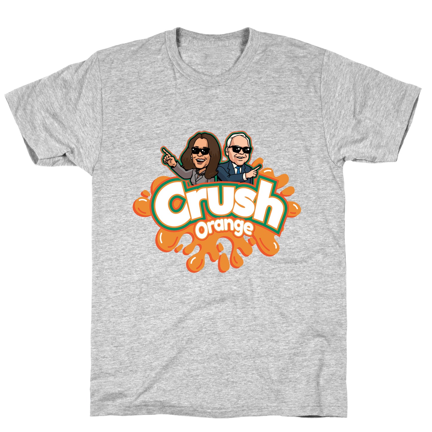 Orange Crush Harris Walz 2024 T-Shirt