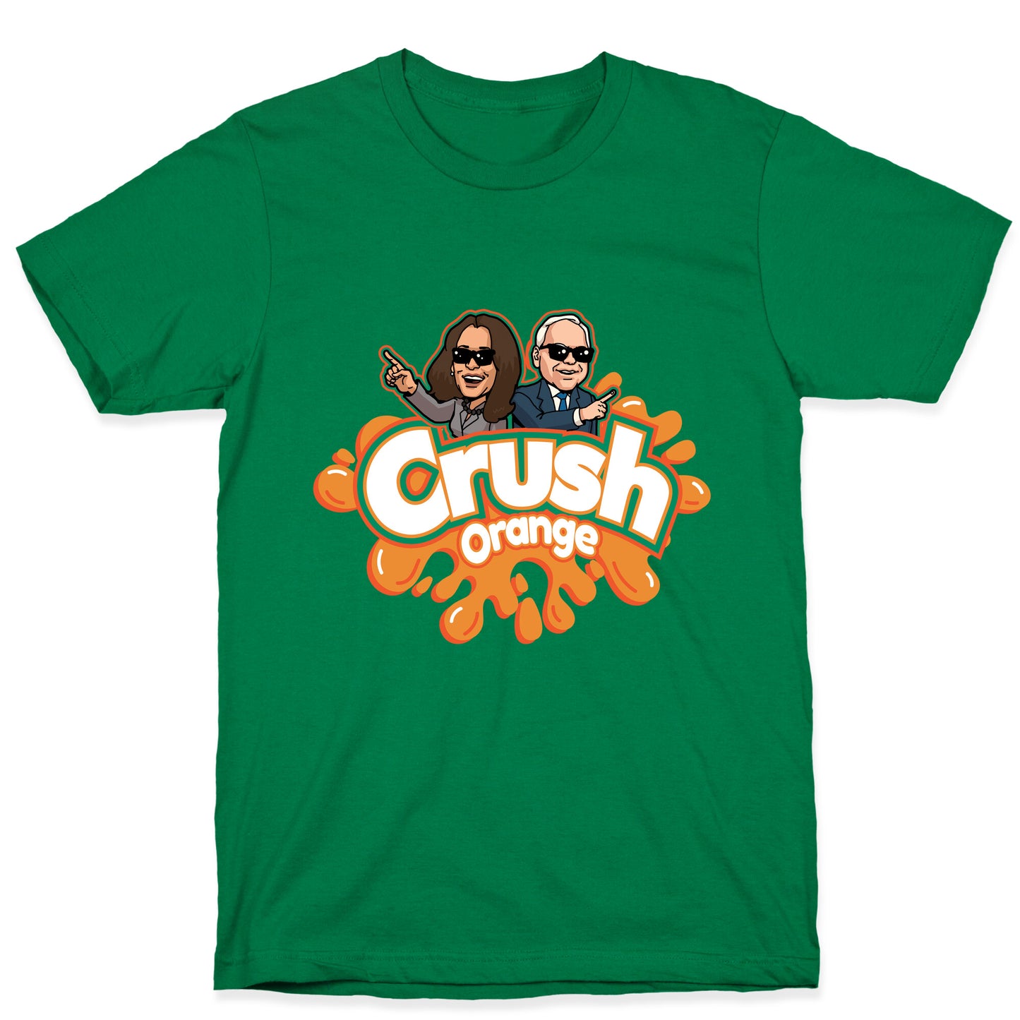 Orange Crush Harris Walz 2024 T-Shirt