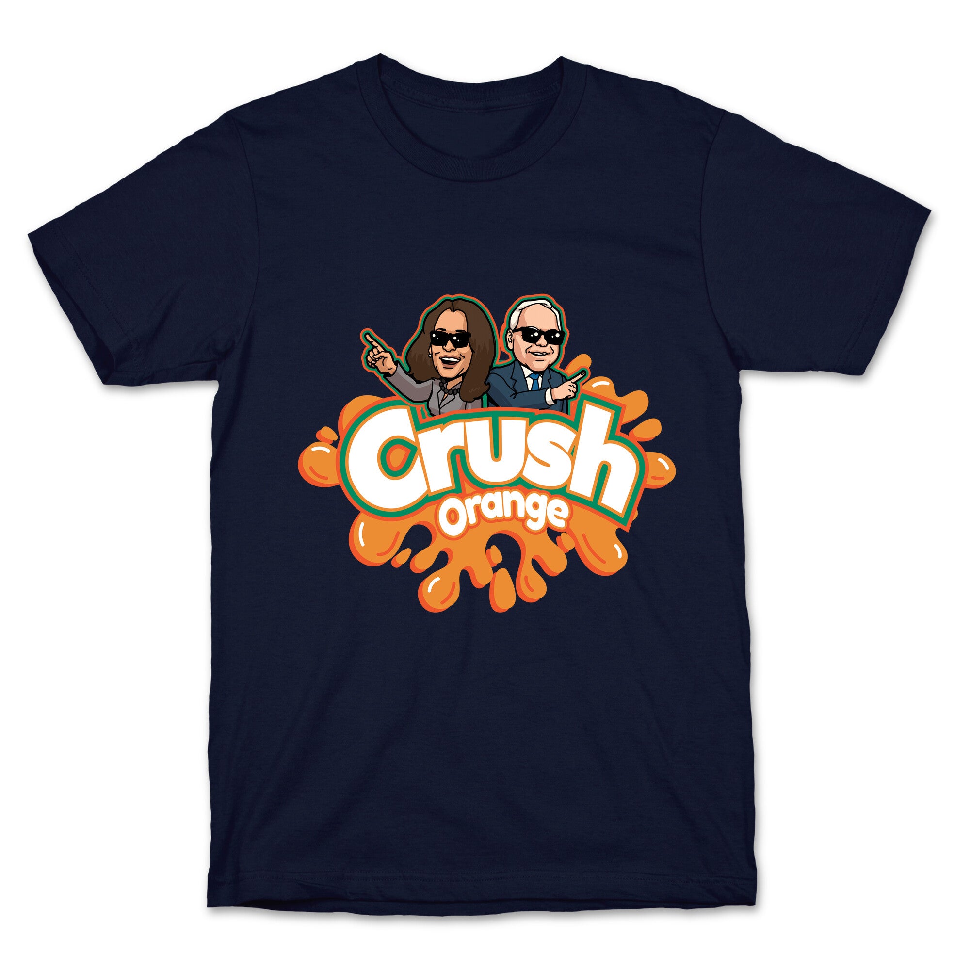 Orange Crush Harris Walz 2024 T-Shirt