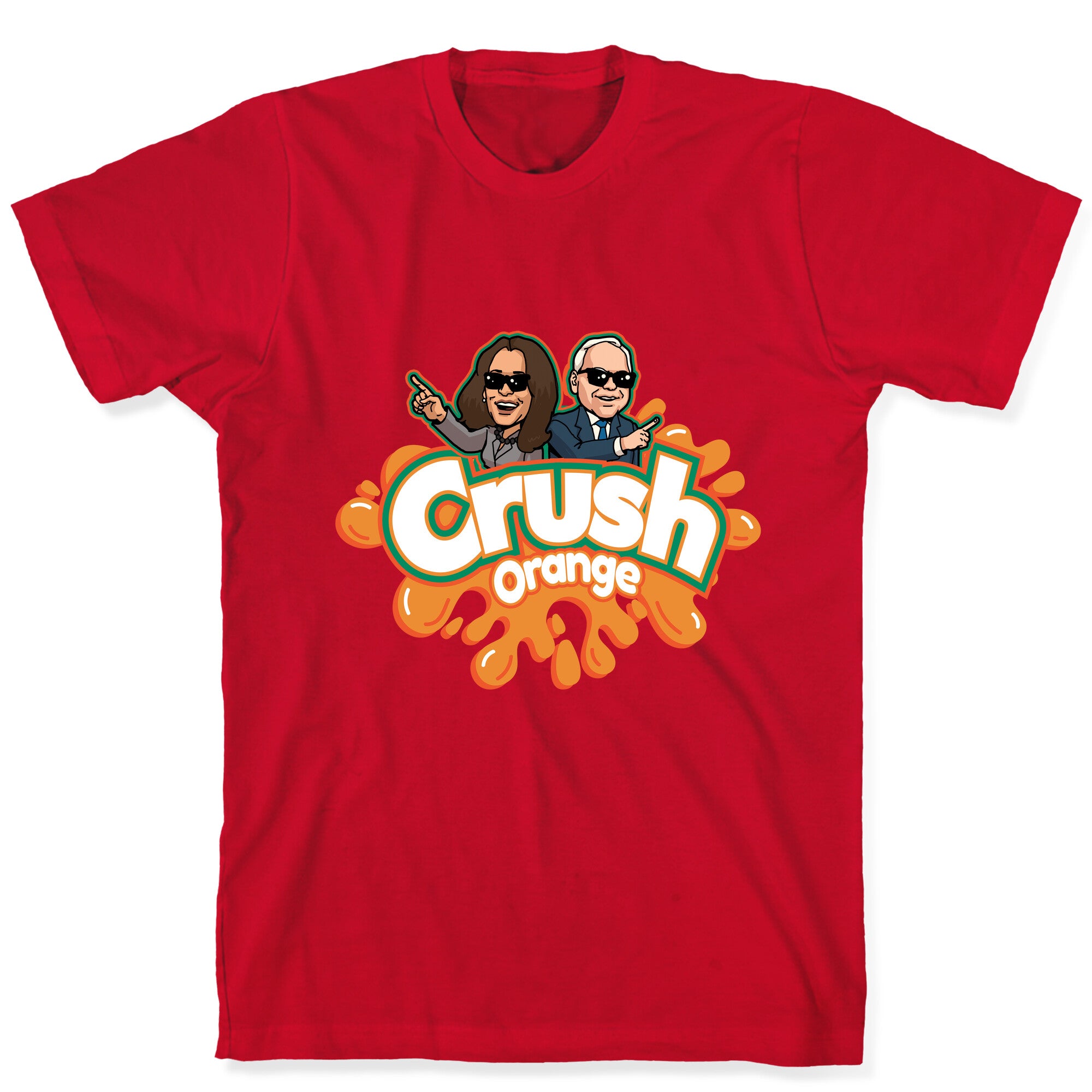 Orange Crush Harris Walz 2024 T-Shirt