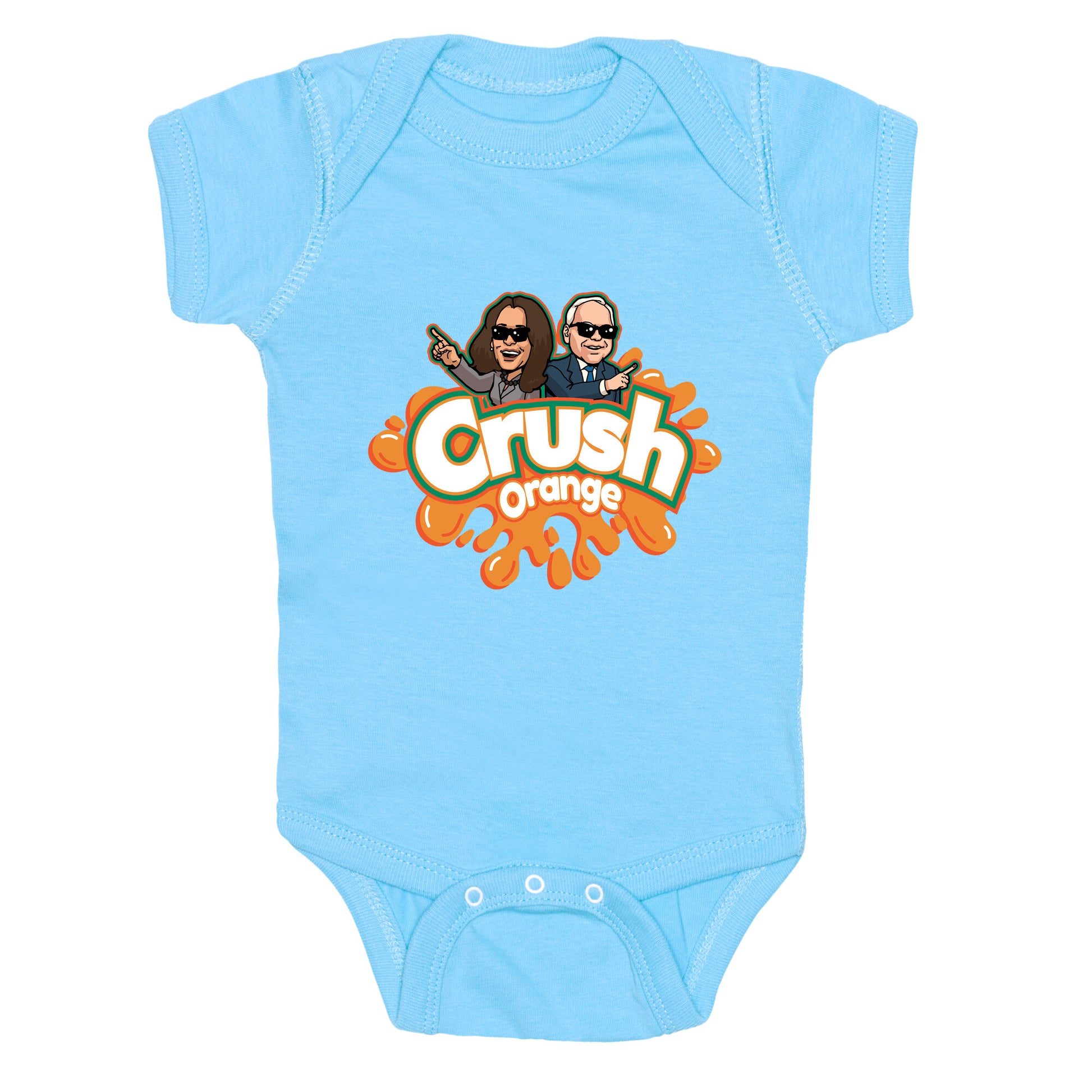 Orange Crush Harris Walz 2024 Baby One-Piece