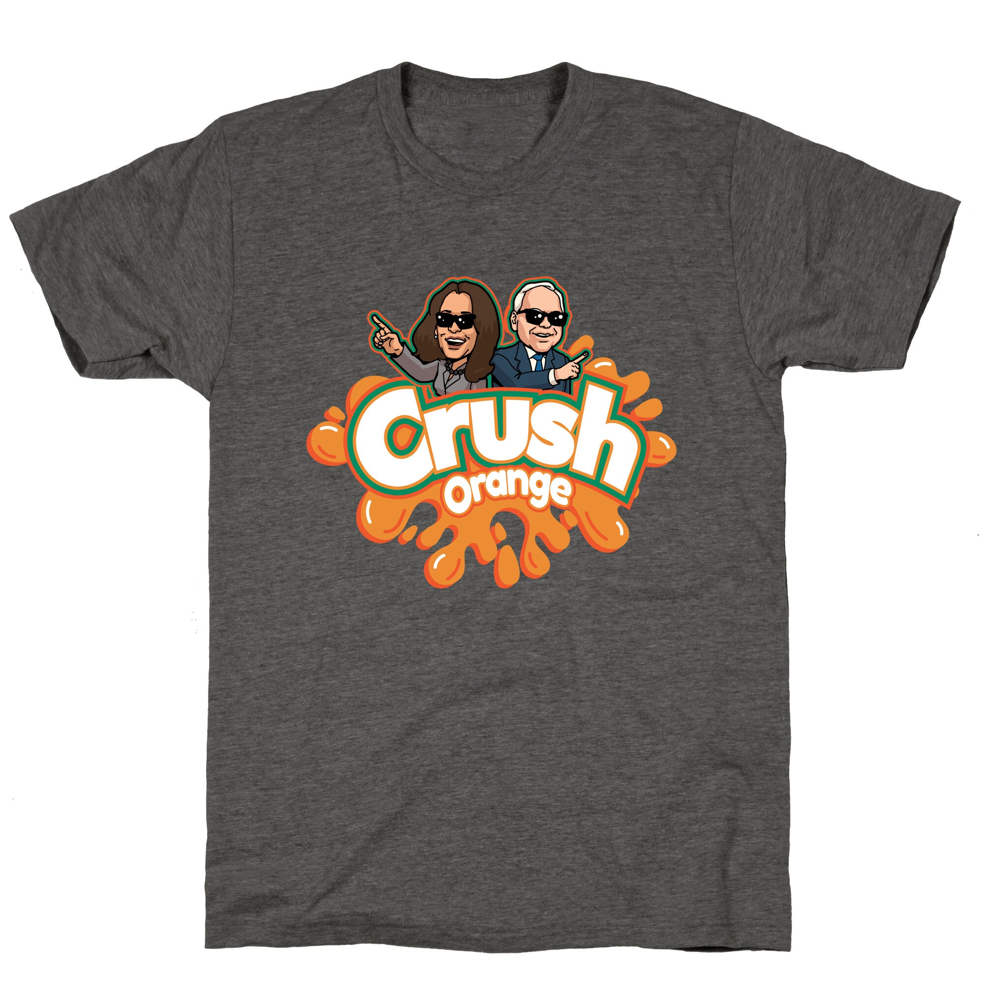 Orange Crush Harris Walz 2024 Unisex Triblend Tee