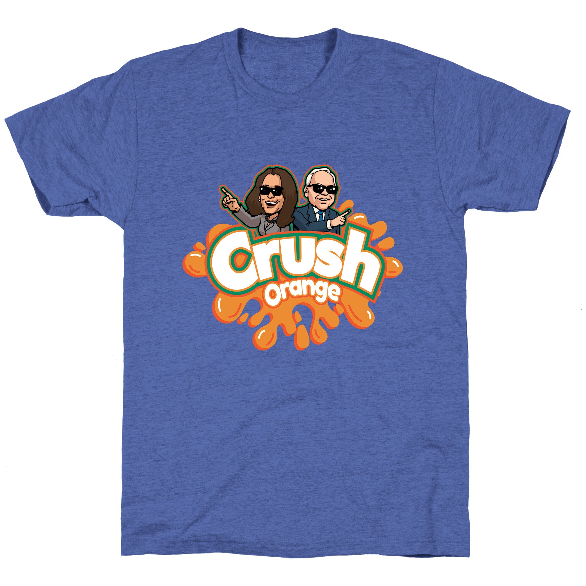 Orange Crush Harris Walz 2024 Unisex Triblend Tee