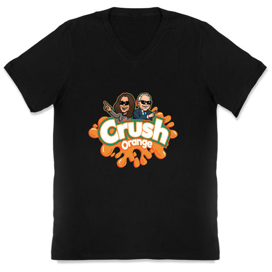 Orange Crush Harris Walz 2024 V-Neck