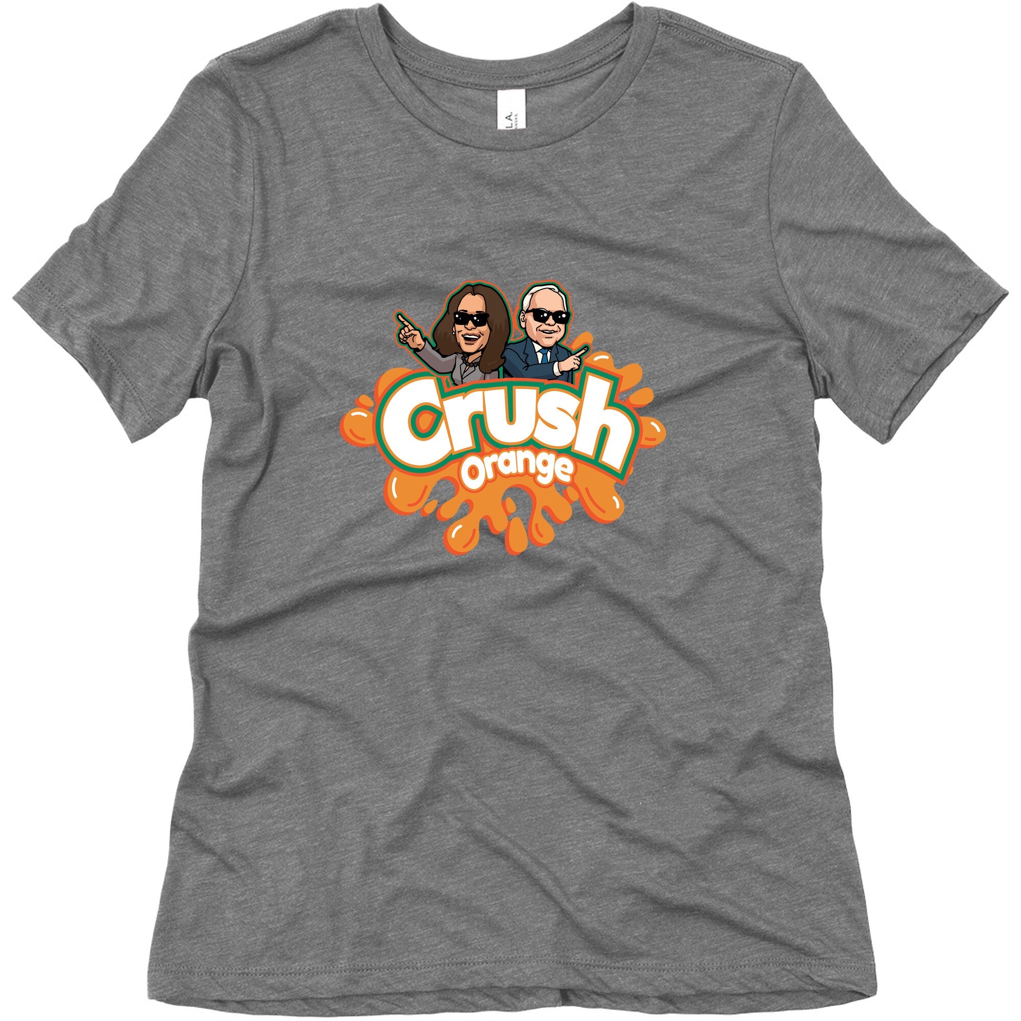Orange Crush Harris Walz 2024 Womens Triblend Tee