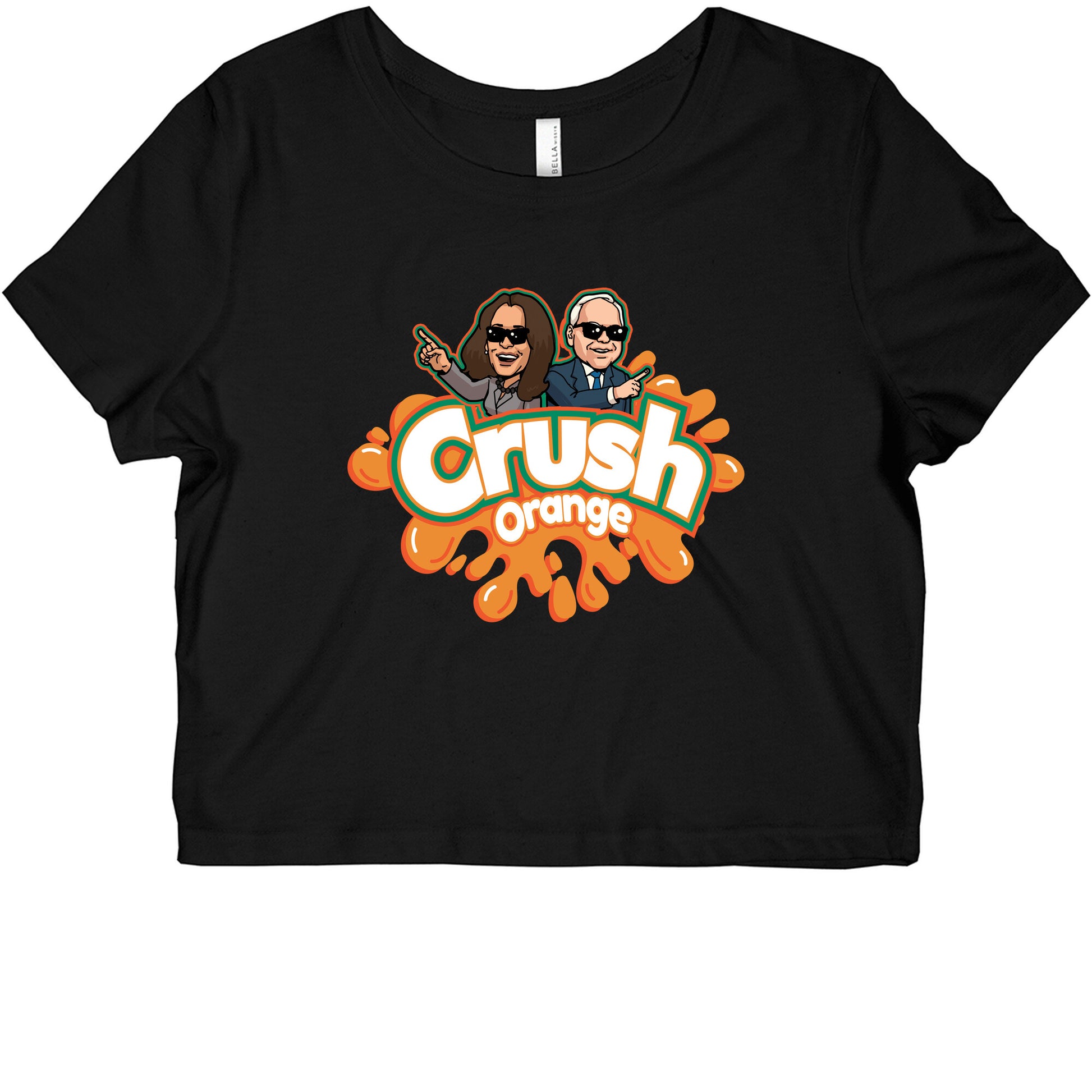 Orange Crush Harris Walz 2024 Graphic Baby Tee