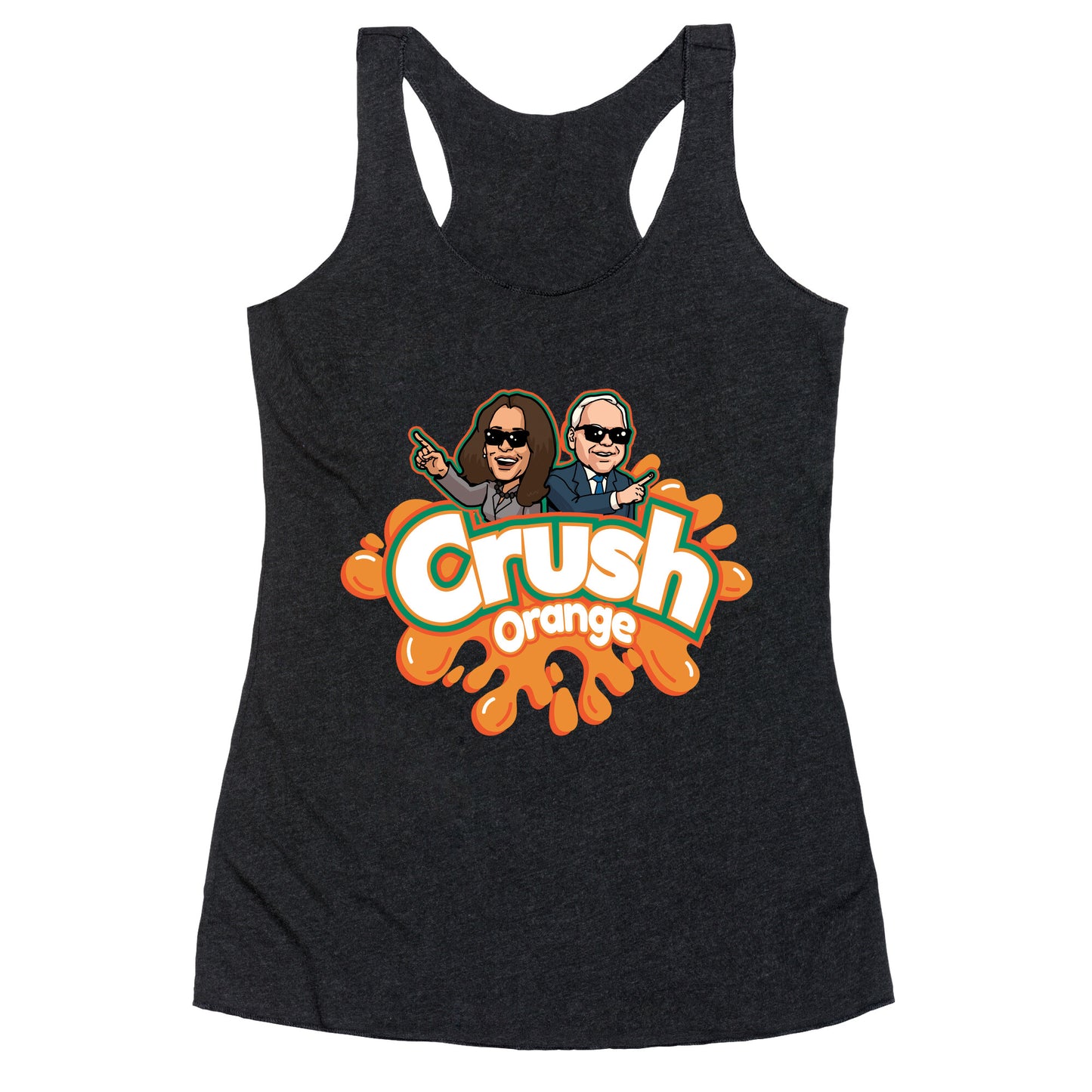 Orange Crush Harris Walz 2024 Racerback Tank