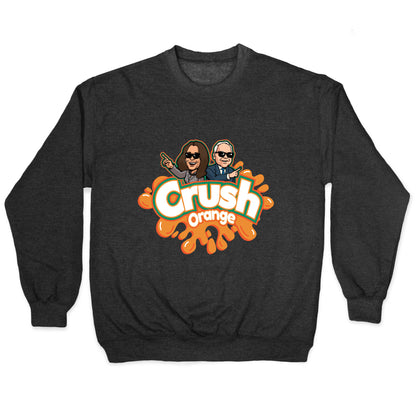 Orange Crush Harris Walz 2024 Crewneck Sweatshirt