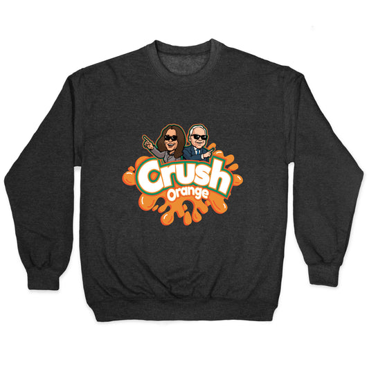 Orange Crush Harris Walz 2024 Crewneck Sweatshirt